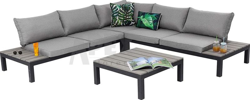 Aluminum Outdoor Waterproof Furniture Modular Sofa Set with Comfortable Cushions