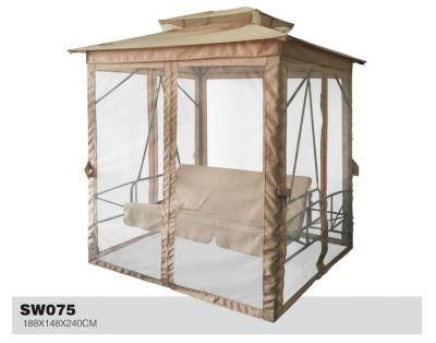 Luxury Gazebo Swing Chair Bed with Mosquito Net