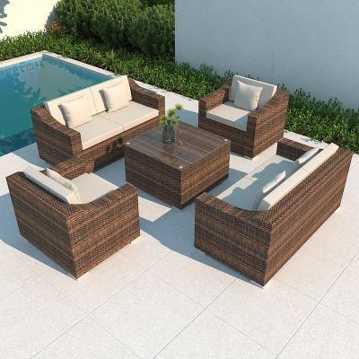 in Stock Modern Chair Set Garden Wicker Rattan Sofa