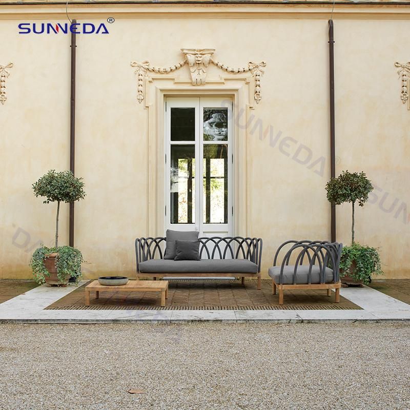 Villa Webbing Aluminum Sofa Leisure Outdoor Couch