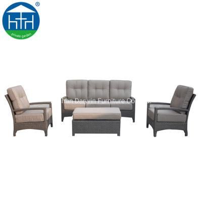Classic Factory Aluminum PE Rattan Outdoor Furniture Sofa Set