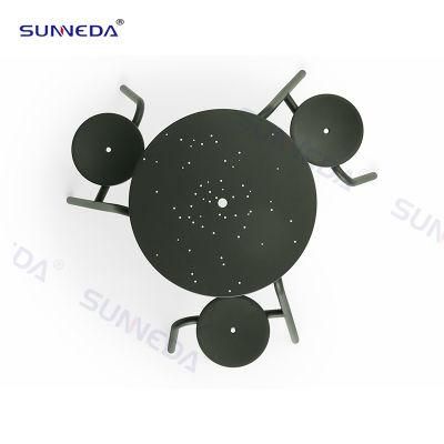 Simple Style One-Piece Round Table and Chair with Stacking Structure