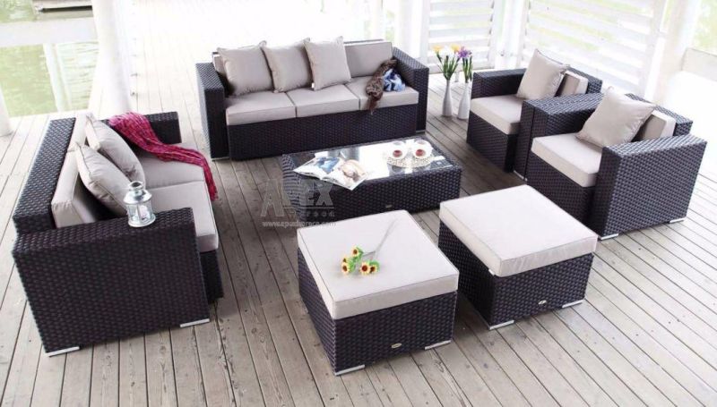 Sectional Outdoor Rattan Furniture Garden Corner Wicker Sofa