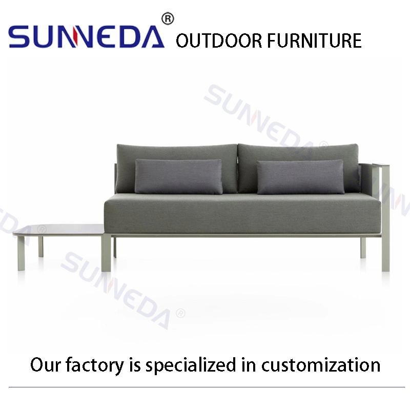 Hot-Selling Patio Outdoor Aluminum Meshed Frame Sofa with Cushion