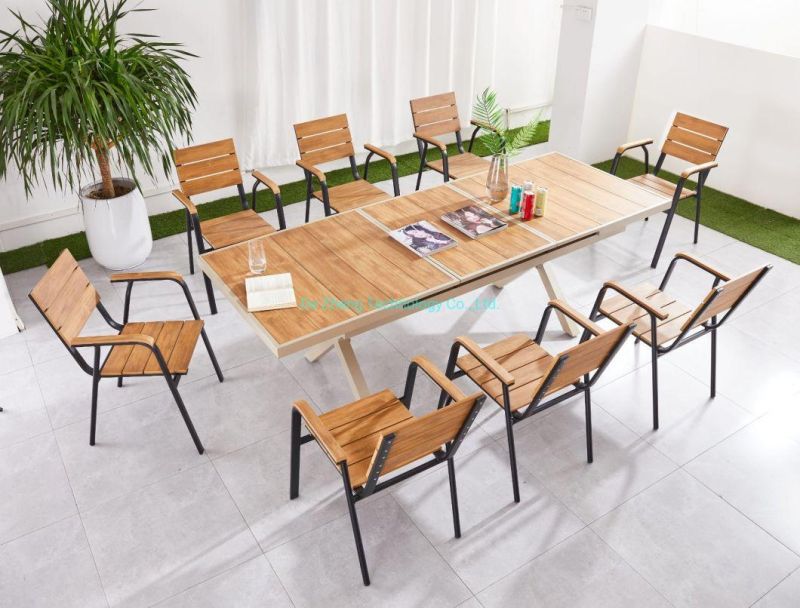 Fashionable X Legs Home Furniture Rectangle Table Extendable Table Top High Aluminum Garden Table