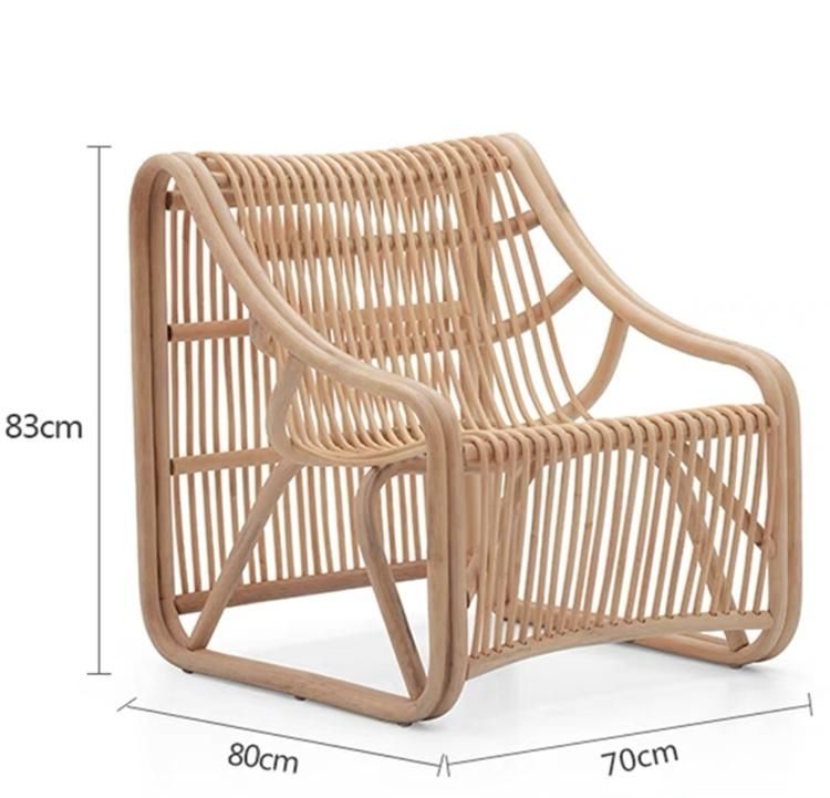 Japanese Living Room Courtyard Rattan Ins Balcony Homestay Leisure Wicker Rattan Chair