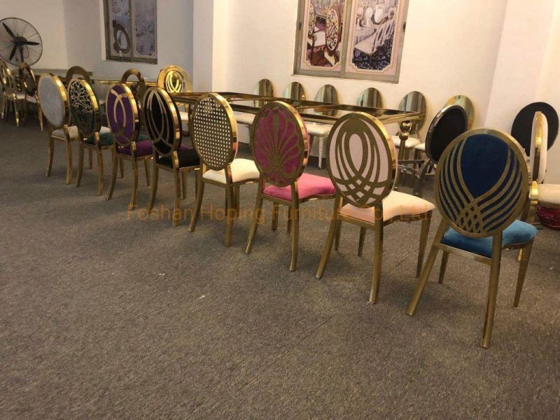 Classic Newest Comfortable Metal Steel Dining Hotel Restaurant Banquet Wedding Chair