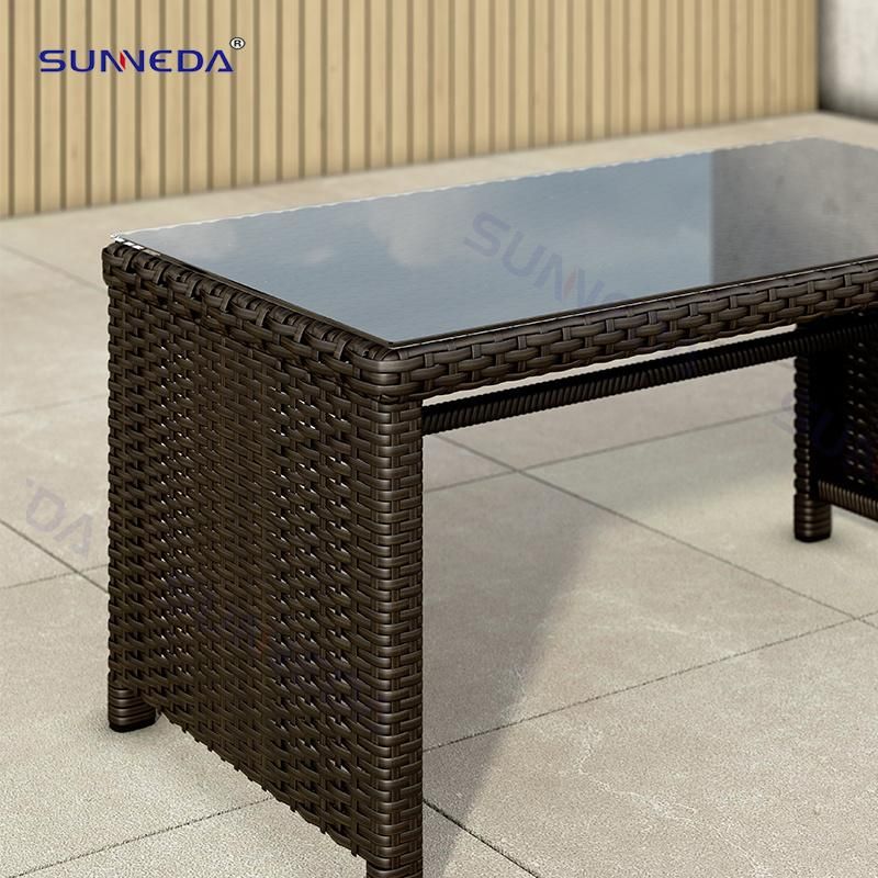 Leisure Coffee Table Set Rattan Aluminum Sofa Chair Set