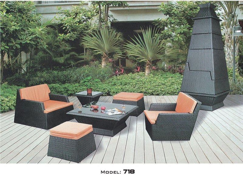 Wholesale Garden Furniture Sets PE Rattan Desk Table Chair Sets
