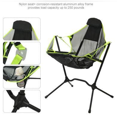 Resistant Aluminum Alloy Frame New Camping Folding Rocking Chair