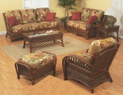 Manufacturer Outdoor Patio Rattan Furniture Combination Table and Sofa Set