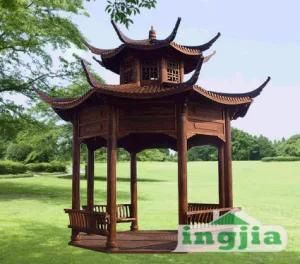 Outdoor Wood China Classical Double 8 Octagonal Gazebo (SC-D089)