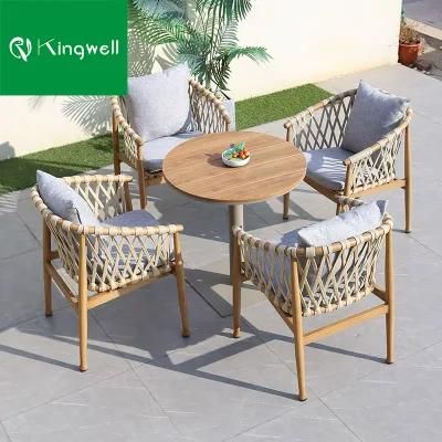 Teak Wood Outdoor Furniture Garden Set Table and Chair Luxury Patio Garden Furniture for Outdoor Dining Room