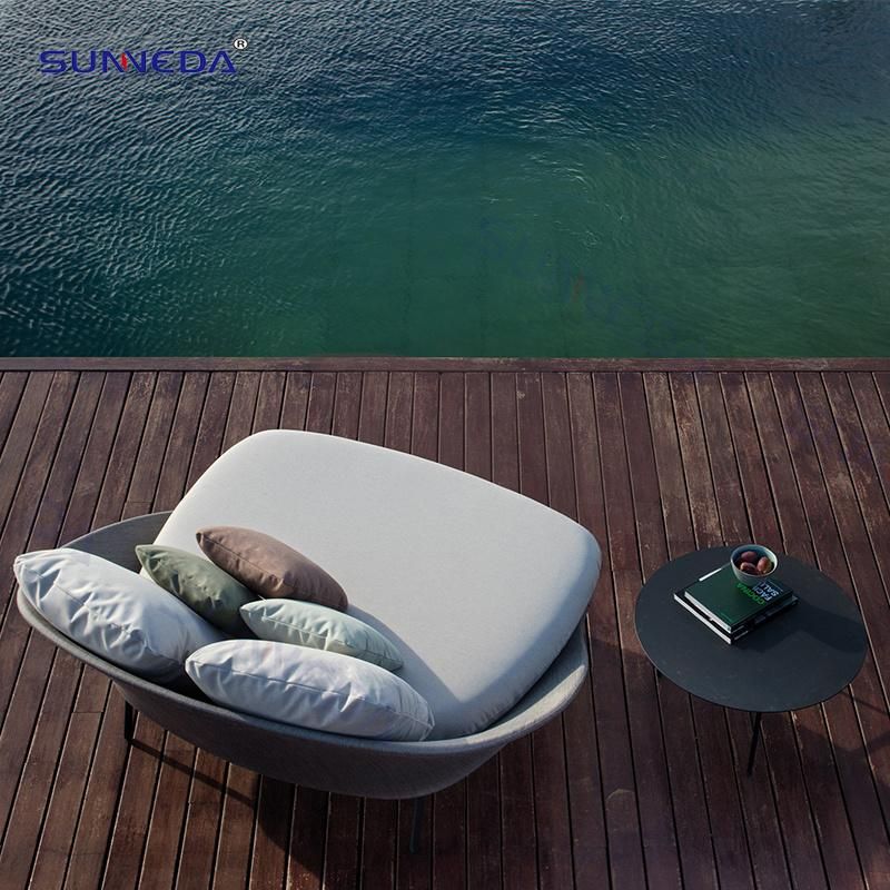 Modern Double Seat Poolside Leisure Lounge Outdoor Daybed