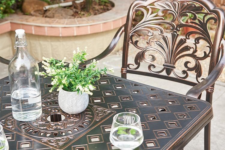 Cast Aluminum Outdoor Furniture Table Dinner Portable Set for Party