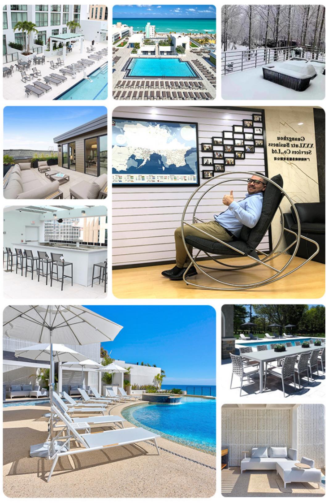 China Wholesale Modern Pool Beach Lounge Chairs Patio Furniture Outdoor Home Garden Leisure Chaise Lounge with Side Table
