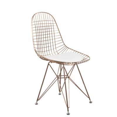 Home Metal Outdoor/Indoor Furniture Stacking Restaurant Garden Iron Mesh Chair
