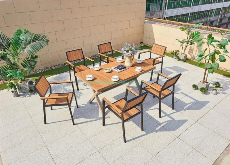 Garden Restaurant 2 Seater 4seater 6 Seater Garden Dining Furniture Aluminum Garden Table Chair Cafe Chair and Table Set