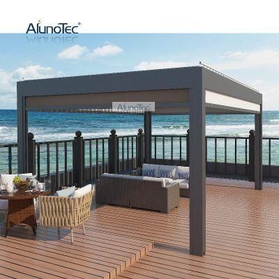 Aluminium Louvered Roof Electric Motorized Pergola System with Side Screen