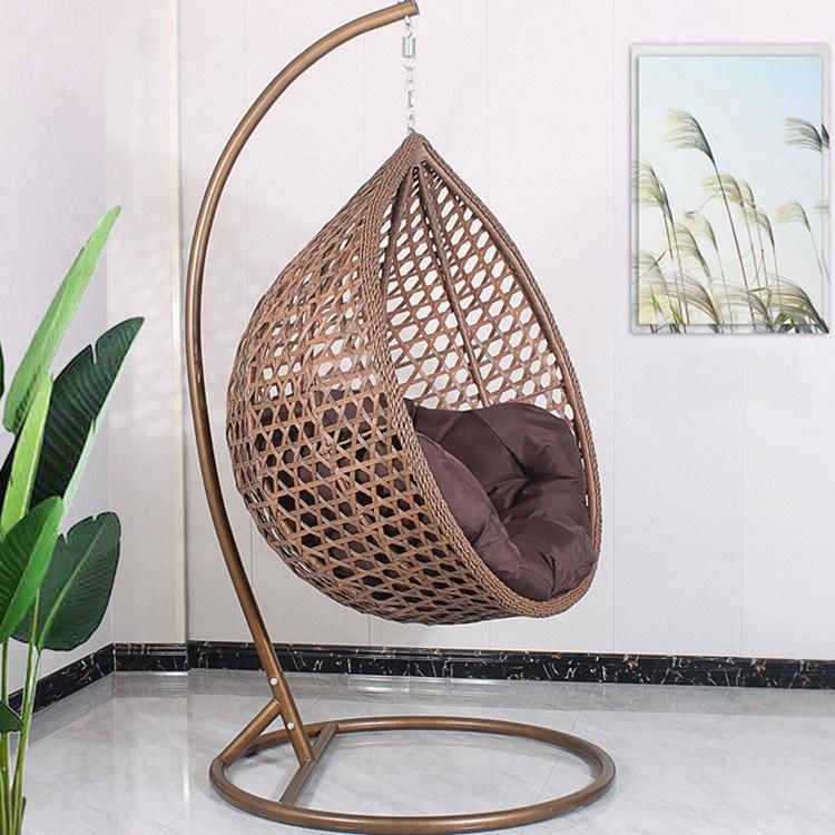 Newest Design Rattan Wicker Balcony Lounger Rotary Patio Swing Chair