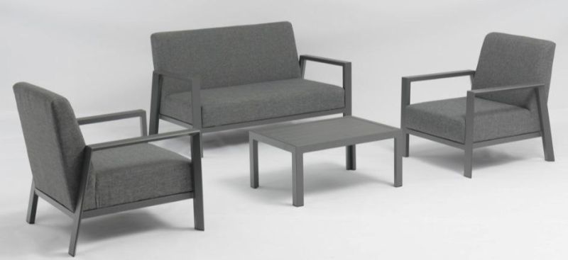 Outdoor Garden Waterproof Fabric Alumanum Sofa Set