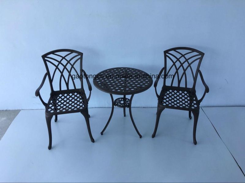 3 Pieces All Weather Outdoor Patio Cast Aluminum Garden Sets Furniture