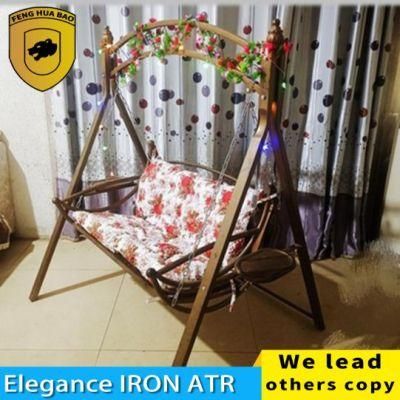 Outdoor Pastoral Metal Basket Adult Children Hammock Outdoor Iron Swing Rocking Chair Courtyard Balcony Hanging Chair