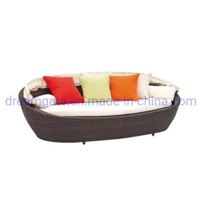 Popular Outdoor Rattan Furniture Waterproof Stacking Sunbed