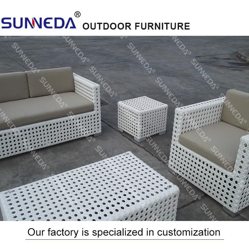 Modern Rattan Outdoor Sofa Cafe Bar Single Double Sofa with Cushion