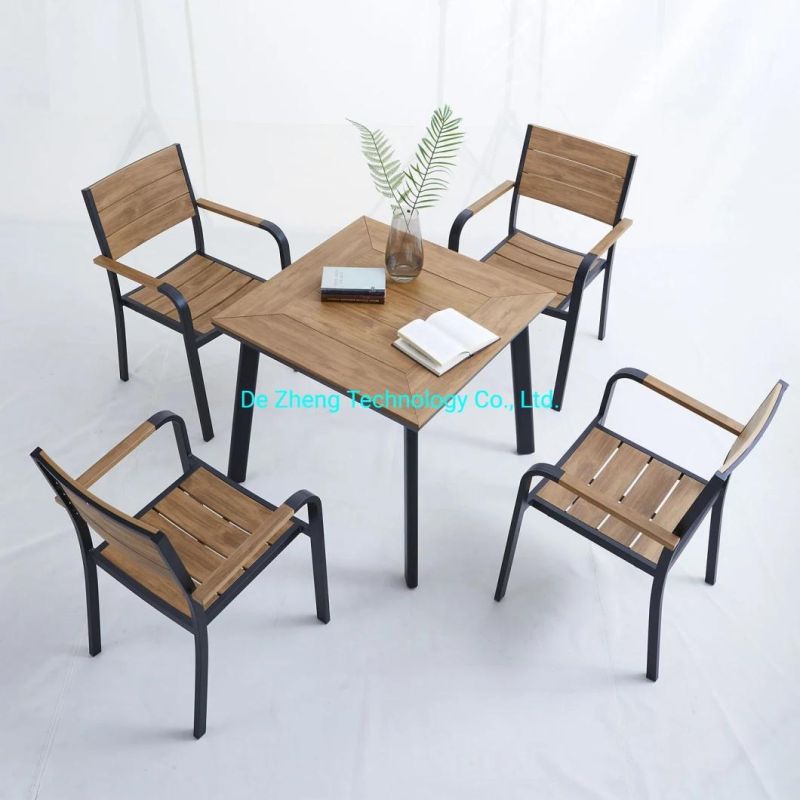China Big Factory Good Price Teak Wooden Restaurant Bar Coffee Dining Table