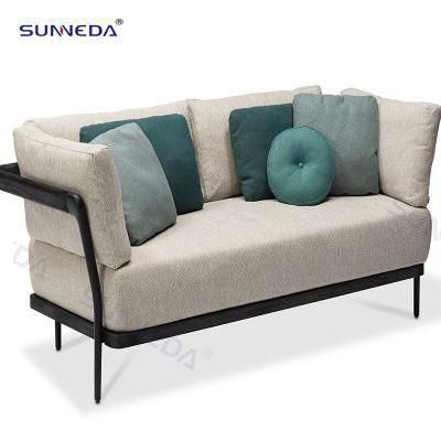 Italy Style with Aluminium Frame Outdoor Comfortable Two Seater Sofa