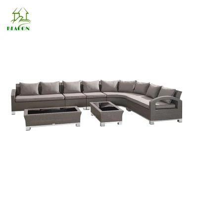 Outdoor Rattan Furniture Sofa Wicker Conversation Set Sectional Furniture -All Weather Garden Sofa Couches Set