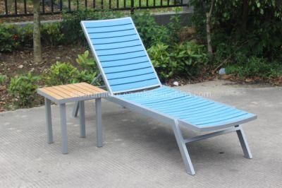 Leisure PS Wood Sun Lounger Outdoor Furniture with Side Table