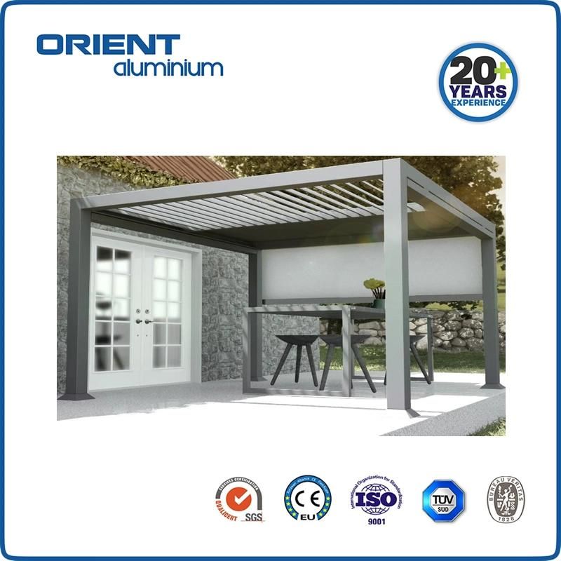 High Quality Glass Aluminum Pergola with Tempered Glass Doors