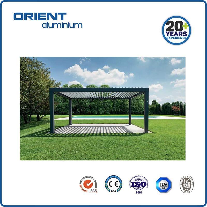 Best Selling Manual Aluminum Gazebos with Louvered Roof