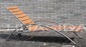 Stainless Steel Poly Wood Lounger Using in Hotel Beach Garden