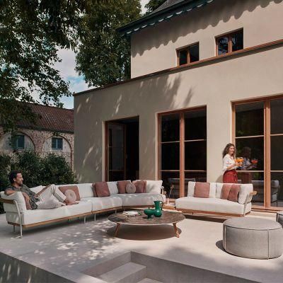Aluminum Frame and Bamboo Base Villa Backyard Garden Modular Sofa with Corner Furniture