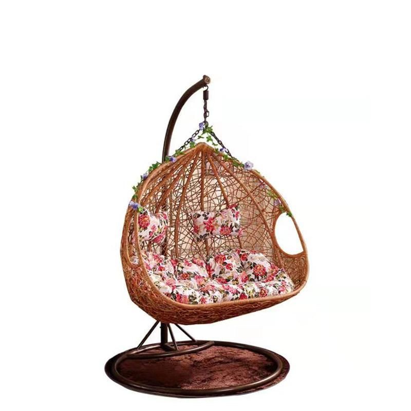 Wholesale Garden Home Wicker Hanging Rattan Outdoor Round Swing Chair