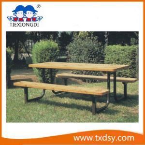 Outdoor Wood Table and Chair