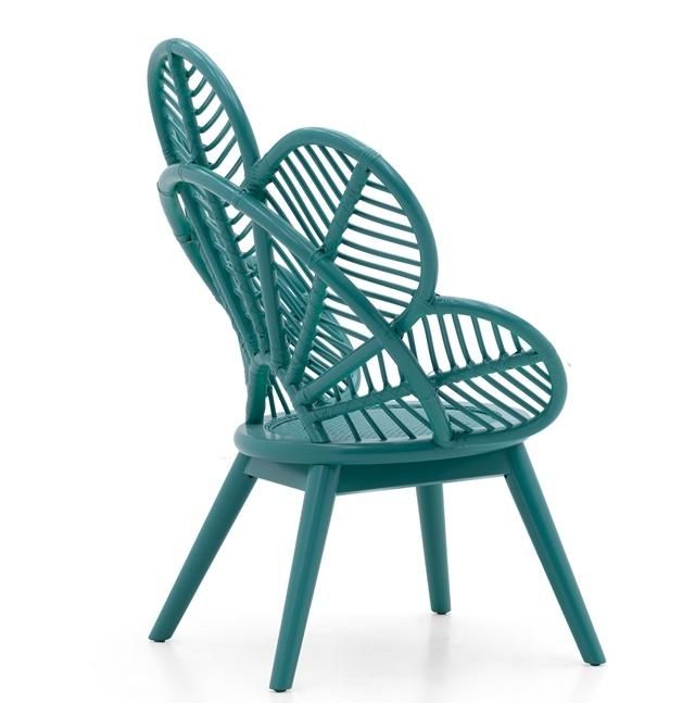 Chinese Supplier OEM Hotsale Style Hand Made Flower Shape Natural Rattan Adult Leisure Chair