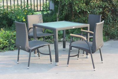 Outdoor Rattan Table and Chair for Patio Garden Hotlel Project