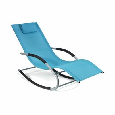 Rocking Chair Lounger, Sunbed Beach Lounger, Sun Lounger for Beach, Rocking Folding Chair