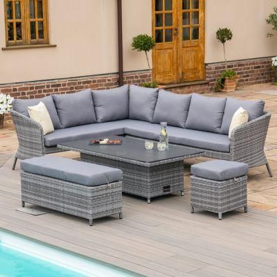 New Rattan Sofa Gray Color Rattan Outdoor Garden Patio Furniture