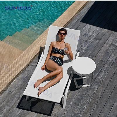 Cheap Sunlounge with High Bearing Capacity Aluminum Frame