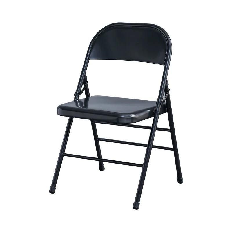 Outdoor Frames Metal Stacking Foldable Furniture Restaurant Portable Leather Chair