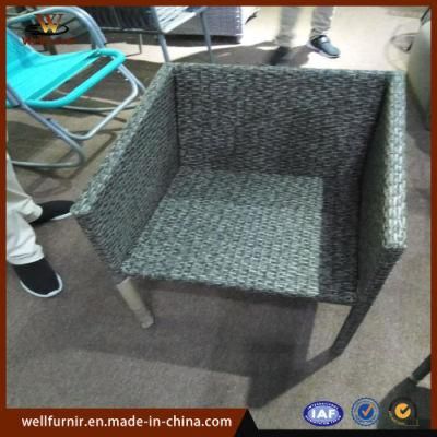 Well Furnir PE Wicker/Rattan Garden Aluminum Single Arm Chair