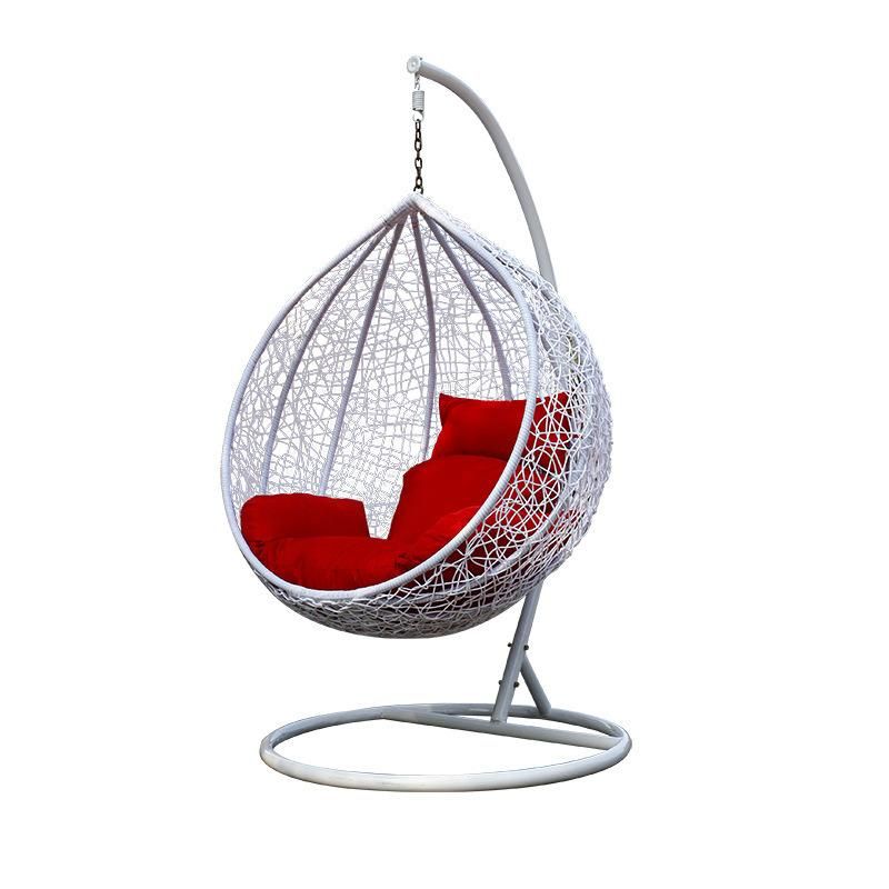 New Fashion Advanced Garden Hotel Furniture Rattan Hanging Swing Chair with Headrests
