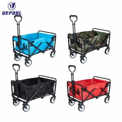 Camping Outdoor Four-Way Folding Trolley Self-Driving Tour Portable Camping Cart Multifunction Trolley