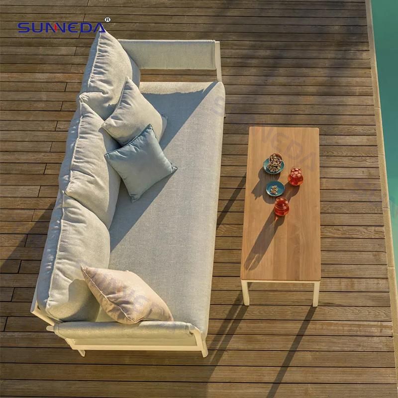 Hotel Garden Chair Outdoor Sofa Single Armrest Removable Outdoor Furniture House Sofa with Side Table