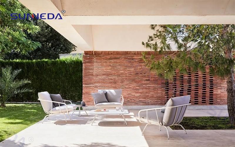 Backyard Furniture Durable Garden Sofa Factory Directly Sell Modern Cushion Soft Outdor Sofa Set